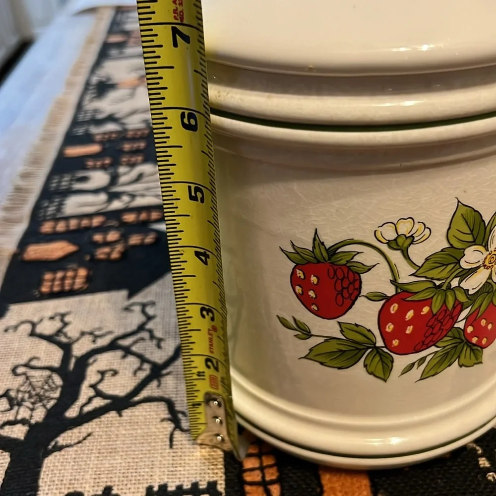 Vintage strawberry canister